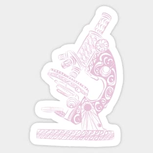 Scientific Microscope Line Drawing (Rose Petal) Sticker